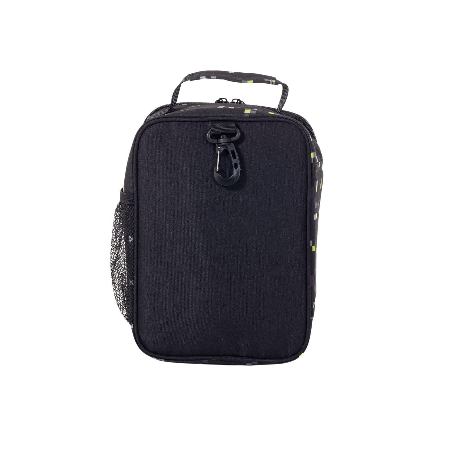 Deluxe front pocket lunch bag, pixel pattern