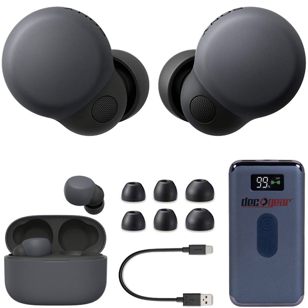 オーディオ機器 イヤフォン Sony WFLS900N/B LinkBuds S Truly Wireless Noise Canceling Earbuds (Black)  Bundle with Bundle with Deco Gear Portable Charger
