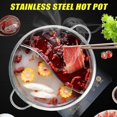 thumbnail image 4 of Stainless Steel Twin Divided Double Pot Hotpot Cooker Gas Stove Compatible Pot Home Kitchen Cookware Cooking Mandarin Duck Pot, 4 of 5