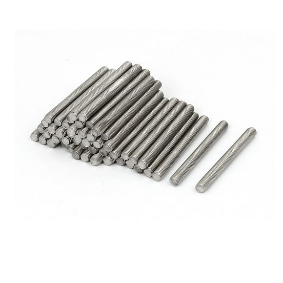 M5 x 50mm 304 Stainless Steel Fully Threaded Rod Bar Studs Fasteners 50 Pcs