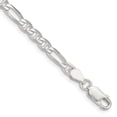 thumbnail image 1 of 925 Sterling Silver 3.75mm Figaro Anchor Chain Bracelet, 1 of 6