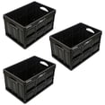 thumbnail image 1 of Contenedor Plegable Durabilidad InstaTrunk 3 Pzas 10kg 53x36x29cm Apilable y Colapsable Polietileno Color Negro., 1 of 1