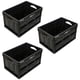 thumbnail image 1 of Contenedor Plegable Durabilidad InstaTrunk 3 Pzas 10kg 53x36x29cm Apilable y Colapsable Polietileno Color Negro., 1 of 1