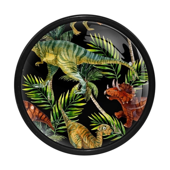 4 Pcs Dinosaur Knobs for Kitchen Cabinet Cupboard Dresser Bookcase Drawer Pulls Handles Round Home Decor