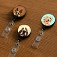 thumbnail image 7 of WIRESTER 3-Pack Retractable ID Badge Reels with Glass Design and Swivel Alligator Clip For Office Staff, Nurses, Teachers, Doctors, and Students - Dog Face Set, 7 of 7