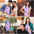 thumbnail image 7 of Purple Butterfly Lavender Pattern Apron-Garden Aprons for Women with Pockets-Cotton Linen Waterproof Kitchen Cooking Gardening Aprons Adjustable for Kitchen,Cooking,BBQ and Salon 33x27 Inch, 7 of 7