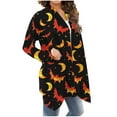 thumbnail image 6 of Enjoytime Cardigan for Women Halloween Printed Long Sleeved Cardigans V Neck Open Front Fashion Coat Tops, 6 of 6