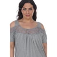 thumbnail image 3 of White Mark Women's Plus Size Bexley Lace Cold Shoulder Tunic Top, 3 of 4