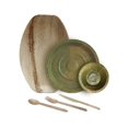 thumbnail image 1 of Palash - Sal Leaf Single use Round Combination Dinnerware Set|Eco-friendly Backyard Compostable | 9" Theme Party, Wedding, BBQ Round Dinner Pates + 6 oz Soup Bowl + cutlery + Serving Platter|252 pcs, 1 of 8