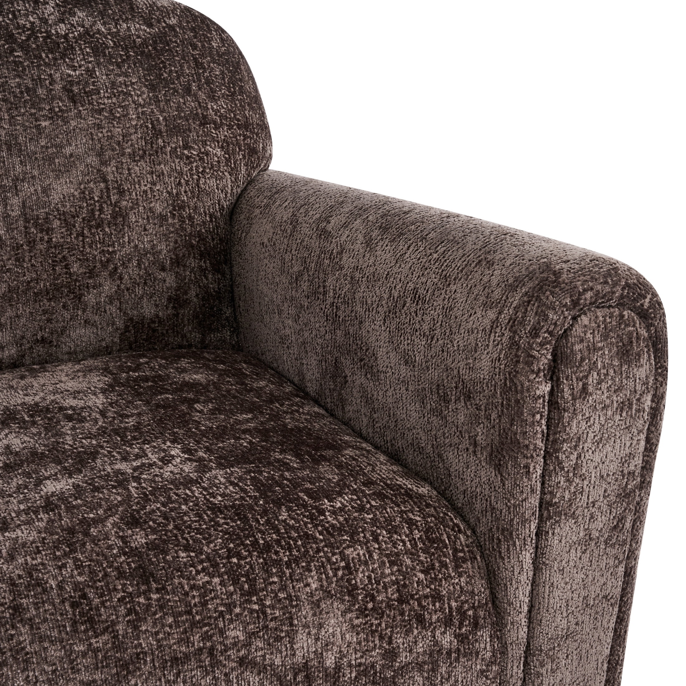 Christopher Knight Home 33" Upholstered Accent Chair, Modern Lounge Chair with Round Legs, Dark Brown, Set of 2