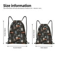 thumbnail image 2 of Kdxio Fox In The Forest Print Drawstring Backpack Bag,Waterproof Draw String Back Sack, Gym Drawstring Bags Swim Bag For Unisex, 2 of 5