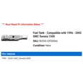 thumbnail image 2 of Fuel Tank - Compatible with 1996 - 2002 GMC Savana 1500 1997 1998 1999 2000 2001, 2 of 2