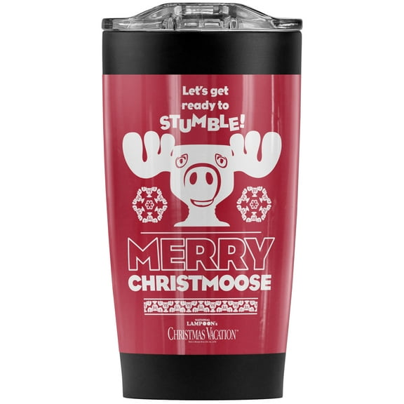 Christmas Vacation/Merry Christmoose Stainless Steel Tumbler 20 oz Coffee Travel Mug/Cup, Vacuum Insulated & Double Wall with Leakproof Sliding Lid | Great for Hot Drinks and Cold Beverages