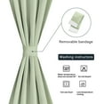thumbnail image 3 of Unique Bargains Solid Window French Door Curtain Panel Light Green 54" x 72", 3 of 8