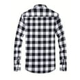 thumbnail image 3 of Stamzod Button Down Shirt Men Spring & Fall Long Sleeve Shirts Fashion Plaid Printed Turndown Casual Shirts for Men White XXXL, 3 of 3