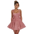 thumbnail image 1 of Vestido de bienvenida Dessiny, talla grande, lentejuelas color rosa empolvado, US28W, 1 of 6