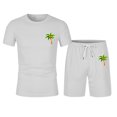 thumbnail image 1 of Men's Suits Summer Coconut Tree Print Short Sleeve Shorts Sportswear set for Men Lightweight Daily Wear Breathable Modern Design, 1 of 4
