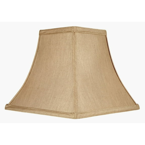 8 Inch Beige Linen Square Bell Clip on Lampshade Replacement