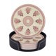 thumbnail image 1 of Posavasos de cuero de 6 piezas, posavasos rojos con diseño de ángel de la canción de Navidad dorado para bebidas, posavasos para tazas, regalo de inauguración de la casa, ideal para la decoración del, 1 of 7