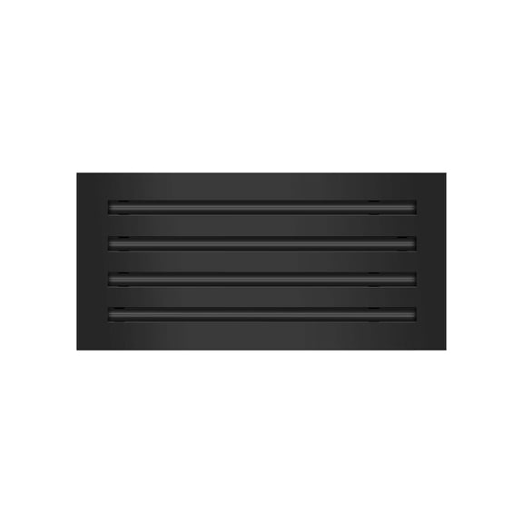 BUILDMART - 18x8 Modern AC Vent Cover - Decorative Black Aluminum Air Vent - Standard Linear Slot Diffuser - Heating and Cooling Register Grille for Ceiling, Walls & Floors - Texas Buildmart