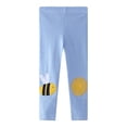 thumbnail image 2 of NAISIBABY Toddler Girls Leggings, Slim Elastic Cotton Stretch Cute Graphic Dance Yoga Tight Pants Light Blue 7T, 2 of 4