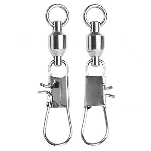 AMYSPORTS Ball Bearing Fishing Swivels Stainless High Strength Bearing Swivels Fishing Barrel Ball Fishing Swivel Freshwater Saltwater Connector Accessories AMYSPORTS Ball Bearing Fishing Swivels Stainless High Strength Bearing Swivels Fishing Barrel Ball Fishing Swivel Freshwater Saltwater Connector Accessories