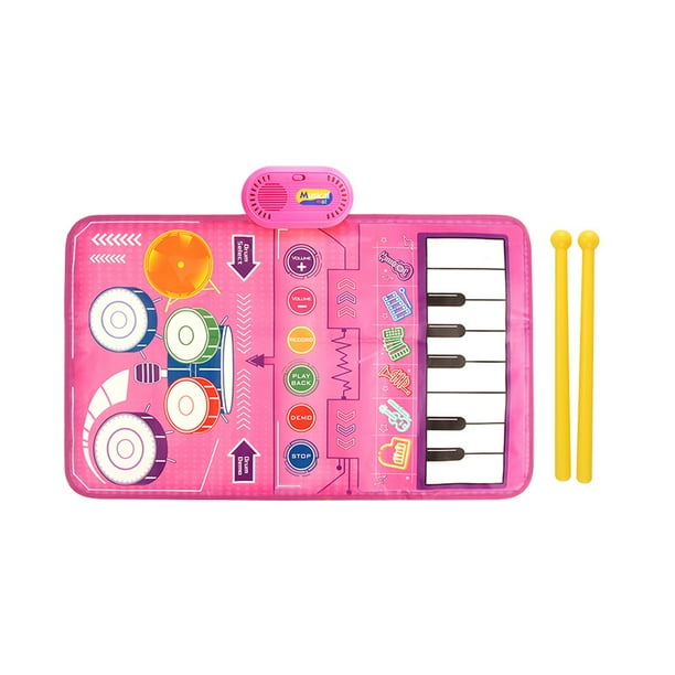 Bewildely Entretenimiento educativo de tela para todas las edades Desarrolle interés en la música y la coordinación ojo-mano Volumen ajustable Juguetes Educativos Rosa