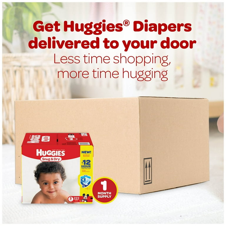 HUGGIES Pañales Snug & Dry, talla 4, 66 unidades, paquete grande (el  embalaje puede variar)