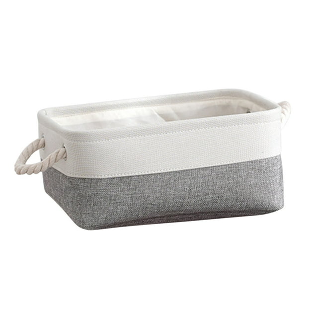 TopLLC Tools&Home Improvement 2025 New Popular New Linen Dualss Color Fabric Storage Basket Storage Basket