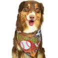 thumbnail image 6 of Naloa Balls Dog Bandanas 1PC Washable Triangle Dog Scarfs Premium Durable Fabric, for Small Medium Large Dogs and Cats, 6 of 6