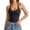 A1 Black, variant on Halter Tops for Women 2026 Summer Casual Spaghetti Strap Fitted Crop Sleeveless Soft Top Backless Going Out Workout Breathable Y2K Cute Shirts Plus Size Black L