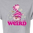 thumbnail image 3 of Disney - Alice In Wonderland - Were All A Little Weird - Juniors Cropped Cotton Blend T-Shirt, 3 of 5