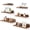 Rustic brown, variant on Fairy Rustic Floating Shelves Set of 6, Farmhouse Wall Mounted Wooden Shelves for Bedroom, Bathroom, Living Room, Kitchen Decor