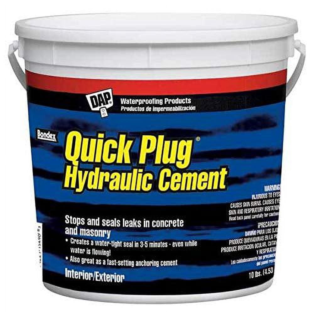 DAP Quick Plug Hydraulic Cement - Fast Setting, Gray - 10 lbs