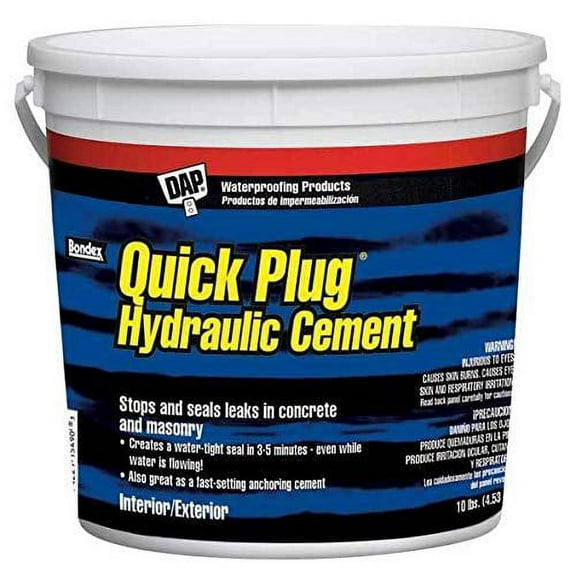 DAP Quick Plug Hydraulic Cement - Fast Setting, Gray - 10 lbs