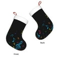 thumbnail image 6 of Cauagu Color Musical Notes for Christmas Stockings,1-Pack Large Xmas Stocking Holiday and Farmhouse Stocking Fit for Christmas Holiday Party Decoration(17.7*11 Inch), 6 of 7