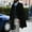 Black, variant on DPTALR Men Winter Casual Solid Mid-length Wool Overcoat With Horn Buckles Windbreaker Hooded Coat
