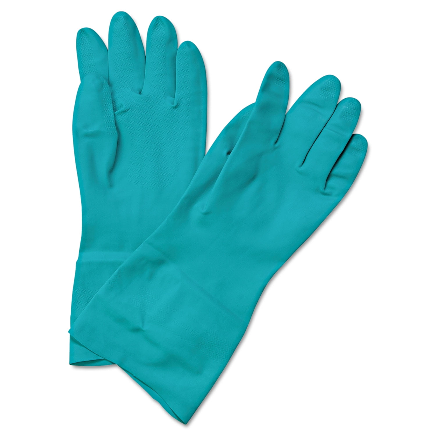 Boardwalk Nitrile Flock-Lined Gloves, X-Large, Green, Dozen