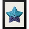 thumbnail image 2 of Fab Funky 12x14 Black Modern Framed Museum Art Print Titled - Starfish in Shades of Blue a, 2 of 5