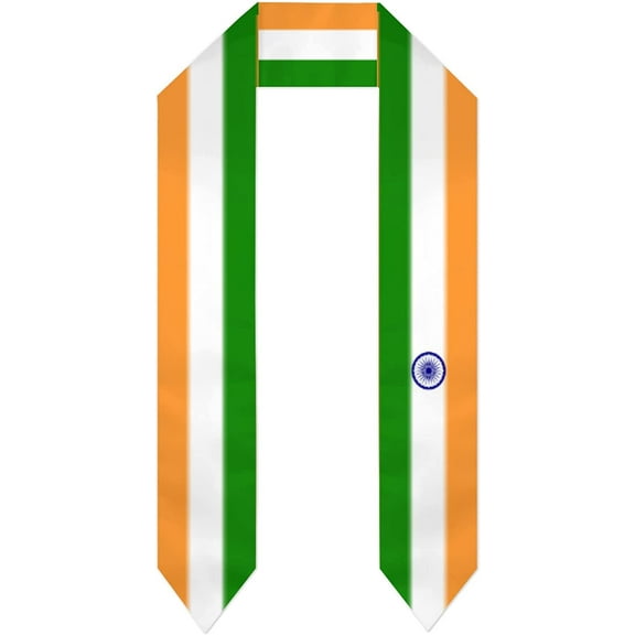 DABOYOZHZH India Flag Graduation Shawl Sash Stole Wraps Scraf For International Study Pride Women Men