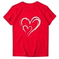 thumbnail image 5 of QETYUW Valentines Shirts for Women Valentine Love Heart Printed Tees Plus Size Casual Crew Neck Tshirts Summer Lightweight Shirt, 5 of 7