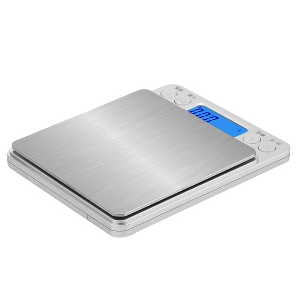 Toystoory Balanzas digitales LCD de precisión de 0,01/0,1g, 500g/1/2kg, Mini electrónica de gramos, de peso para té, para Cocina y Comedor plata 1 kilogramo Toystoory HA000836-01B