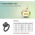 thumbnail image 2 of Personalized Glass Cremation Rings Jewelry for Ashes Urns Hand Ring Pets Ashes Holder Keepsake NO.6-NO.10, 2 of 3