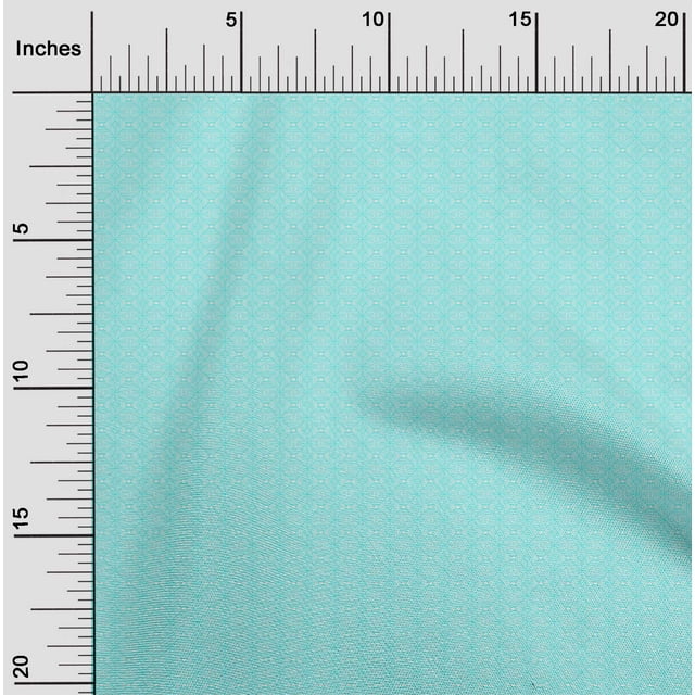 oneOone Organic Cotton Voile Fabric Greek Key Geometric Printed Craft Fabric BTY 42 Inch Wide