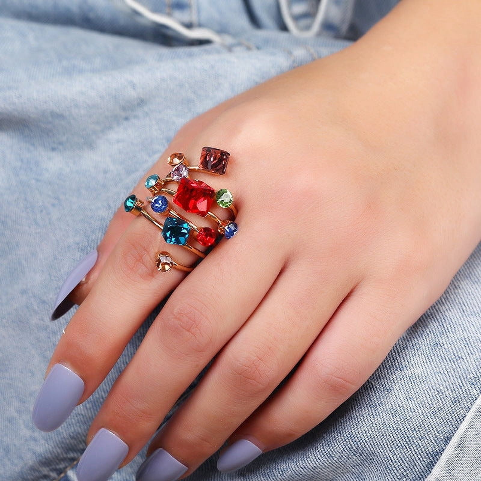 Womens Fashion Alloy Ring Buckle, Geometric Simple Spring Fashionable Scarf Ring, Picture Color