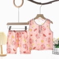 thumbnail image 2 of CAUYDY Toddler Baby 3M 6M 9M Girl Boy Summer Loungewear Set Pajamas Outfit 2PCS Soft Elastic Shorts and Tank Top 3T 4T 5T Kids (Sizes 7-8 Years,L4-Watermelon Red), 2 of 4