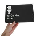 thumbnail image 2 of Letrero para baño para todos los géneros con braille para negocios, fácil instalación, señalización unisex para baños, letreros bonitos para baños, señalización para todos los géneros en braille, 2 of 7