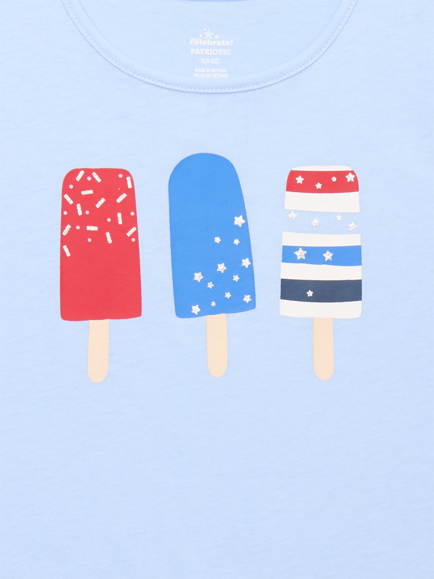 Way to Celebrate! Girls Americana Popsicle Tank Top, Sizes 4-18