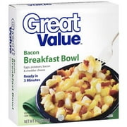 Great Value Bacon Eggs Potatoes Breakfast Bowl, 8 oz