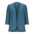 thumbnail image 6 of Womens Solid Coloe Cardigan Flowy Loose Outerwear 3/4 Sleeve Shrugs Summer Beach Lightweight Cardigan, 6 of 8